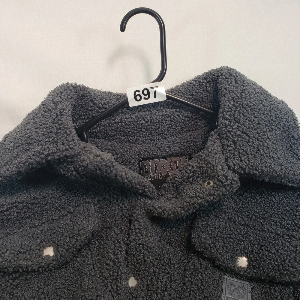 Dixxon Flannel Company Hyna Sherpa Jacket‎ Mens Size M Charcoal Grey Plaid Lined